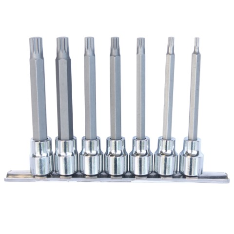 SP - 7PC 3/8 DR SPLINE 100MM SOCKET SET 